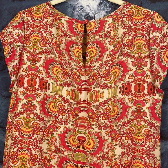 Artisan Floral Flowy Bright Multi Cottage core Dress - Picture 8 of 10